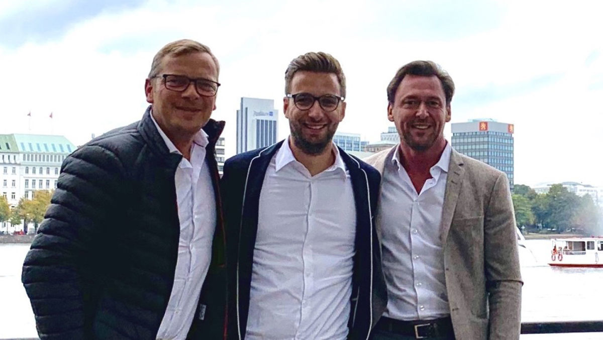 Achtung CEO Mirko Kaminski, Tim Voigt und Achtung CFO Thorsten Beckmann (von links)