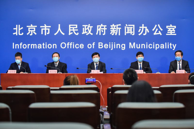 Pressekonferenz in Beijing mit offiziellen Vertretern der Stadt Beijing