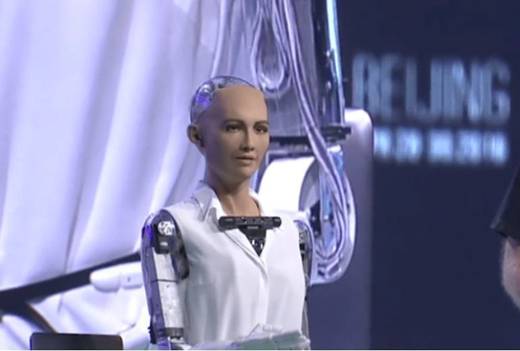 Der humanoide Roboter von Hanson Robotics