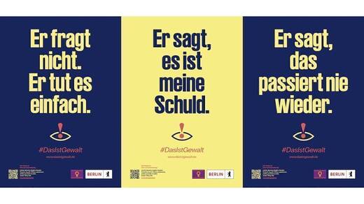 Klare Worte: Mesh und der Berliner Senat machen auf Gewalt gegen Frauen und Mädchen aufmerksam.