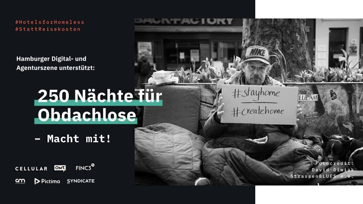 Fundraising für die Unterbringung von Obdachlosen in Hamburg.