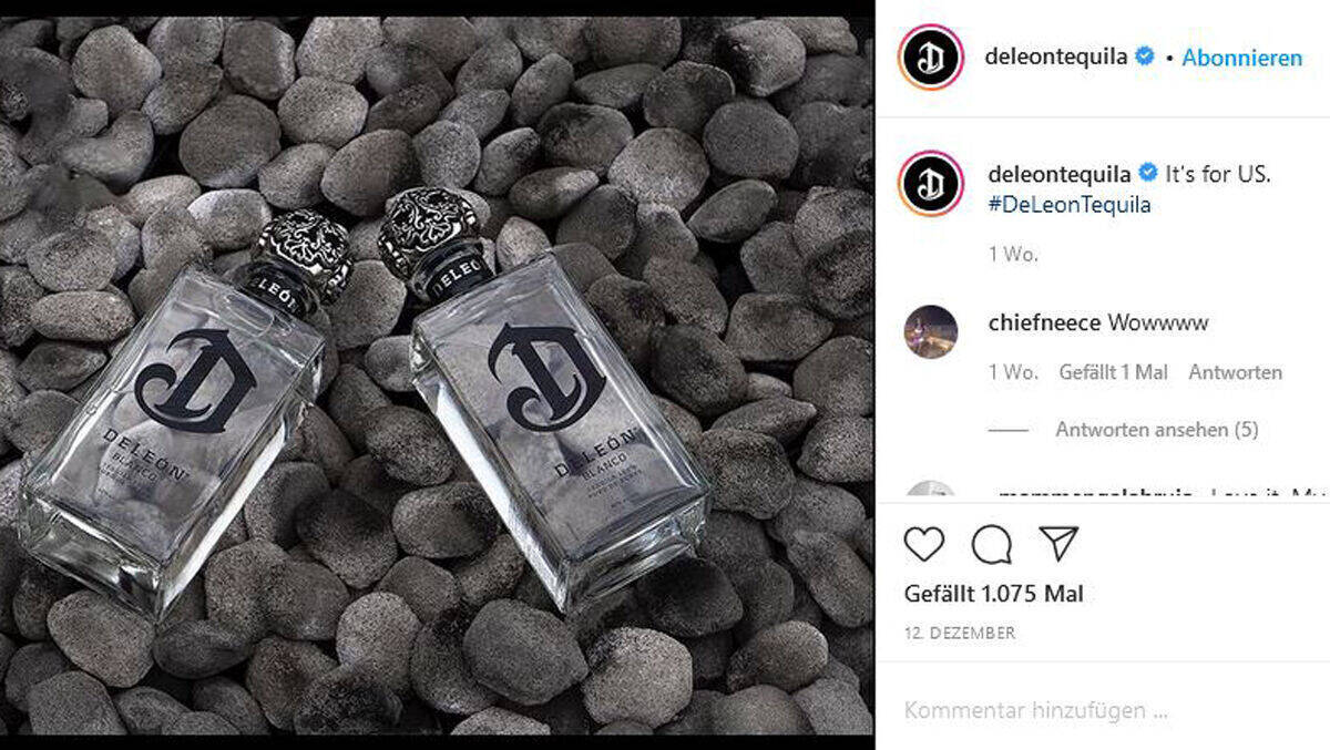 Die Tequila-Marke DeLeón auf Instagram. 