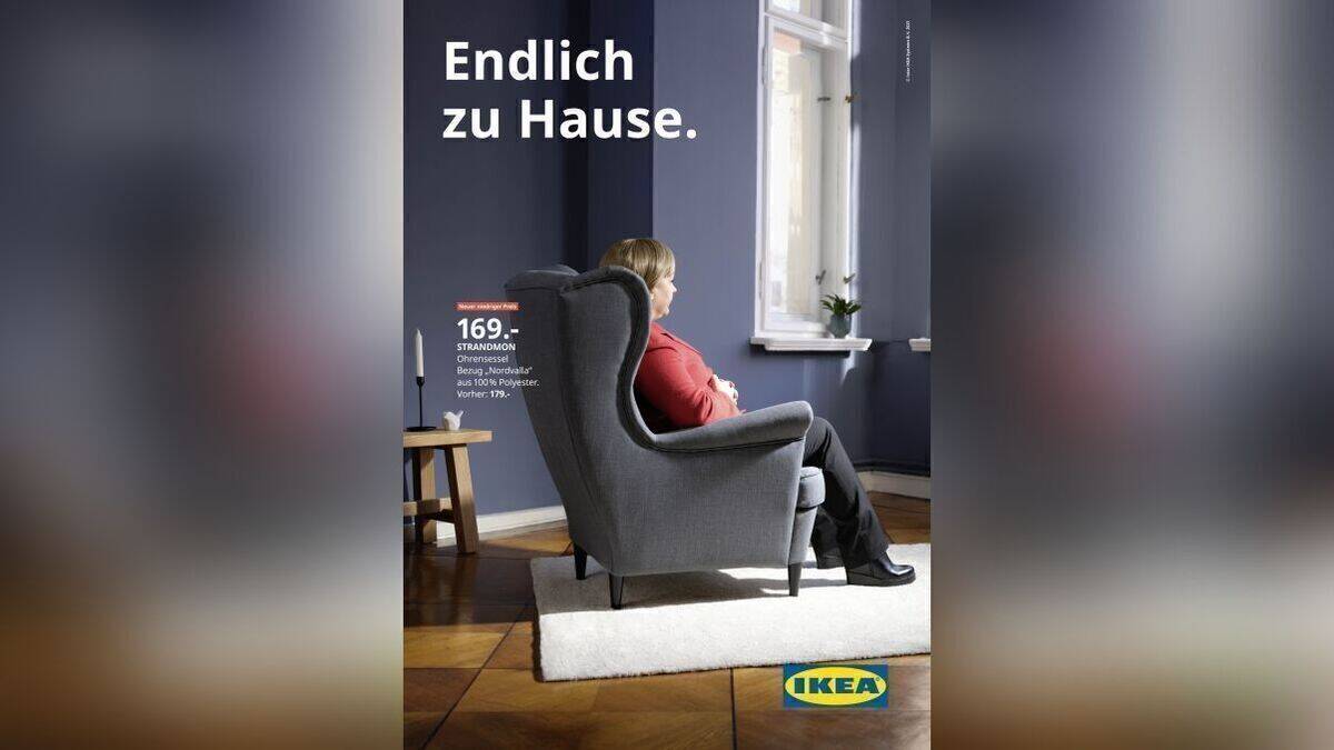 Angela Merkel im Ruhestand wie ihn sich Ikea vorstellt.