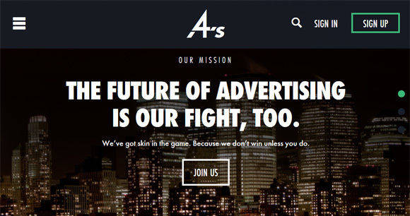 Internetauftritt der "Association of Accredited Advertising Agents"