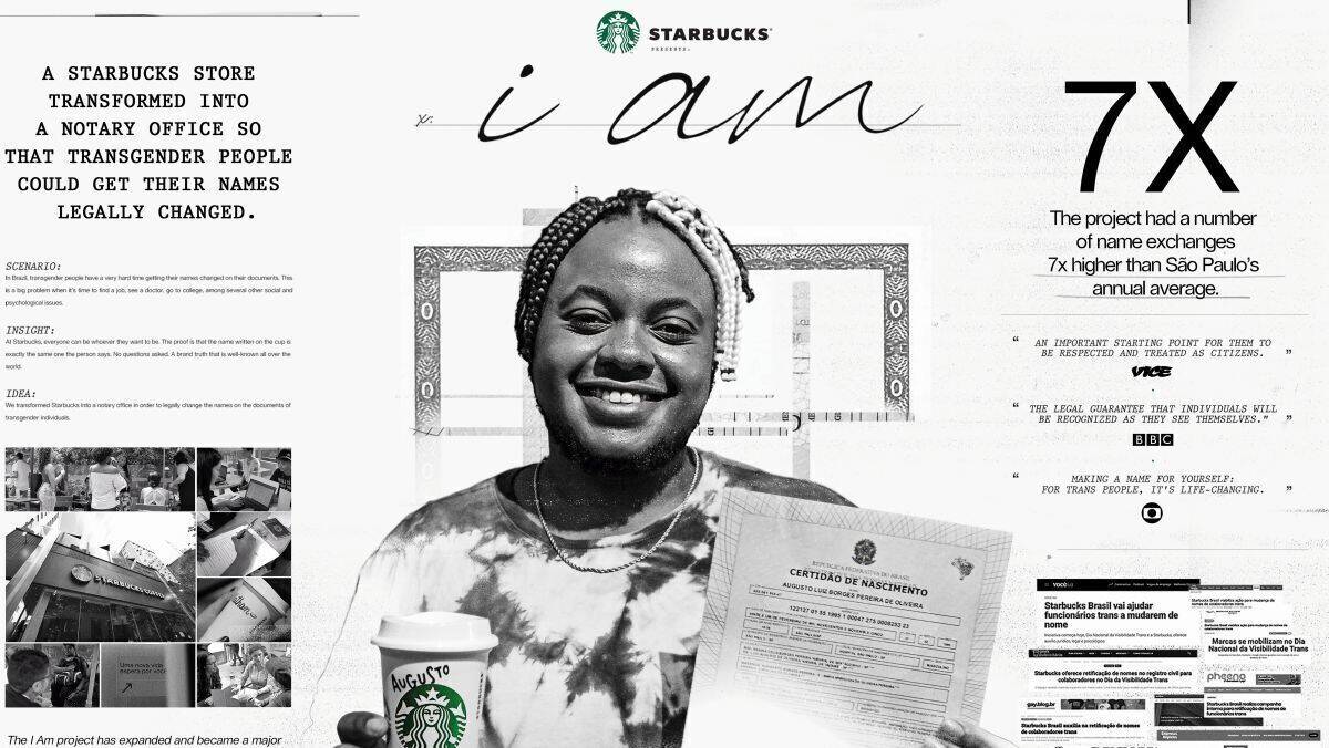 Namensänderung im Starbucks: Grand Prix-Kampagne "I am". 
