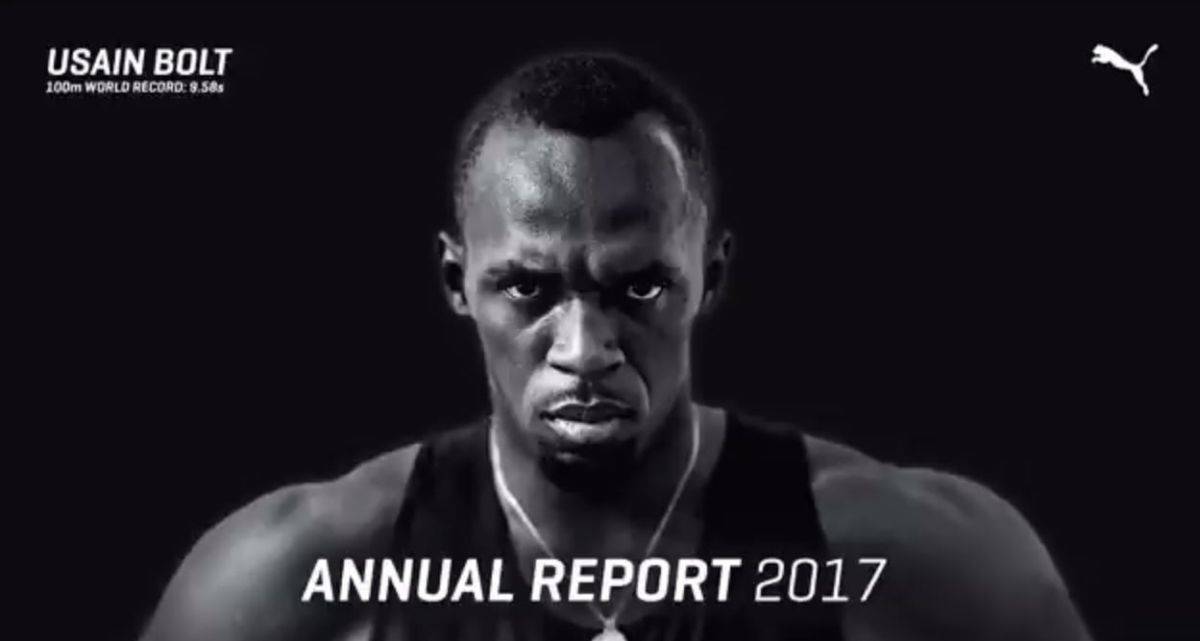 9.58 Sekunden lang ist der Geschäftsbericht in der Online-Filmversion. Genau so lang brauchte Usain Bolt 2009 für seinen 100-Meter-Weltrekord. 
