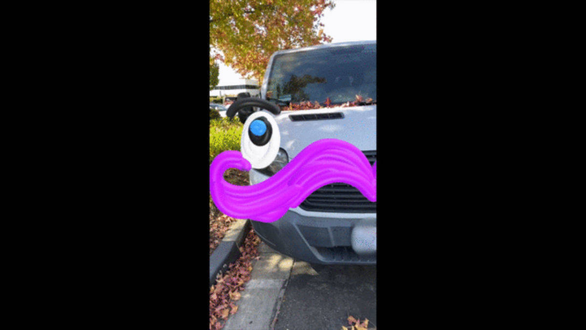 Kritzeln mit 3D Paint Snap: Die neue Funktion von Snapchat.