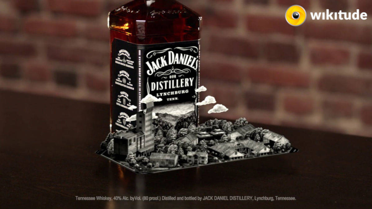 Spirituosenhersteller Brown Forman und Wikitude haben eine gemeinsame AR-App für Jack Daniel's Whiskey entwickelt.