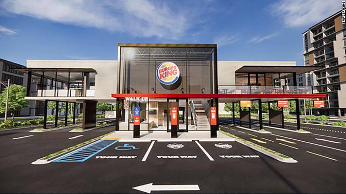 So ähnlich könnten Burger-King-Restaurants in Zukunft aussehen.