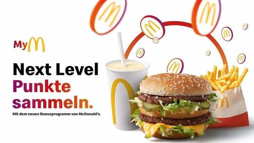 Pro ausgegebenem Euro können Gäste bei McDonald's nun 10 Punkte sammeln.