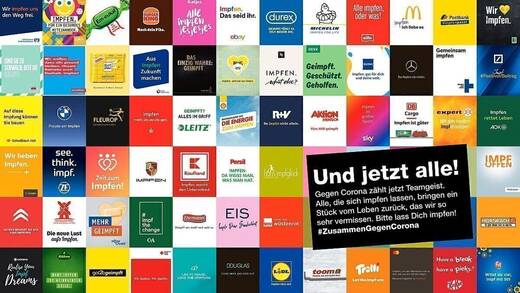 Über 150 Unternehmen und Marken unterstützen die Kampagne #ZusammenGegenCorona.