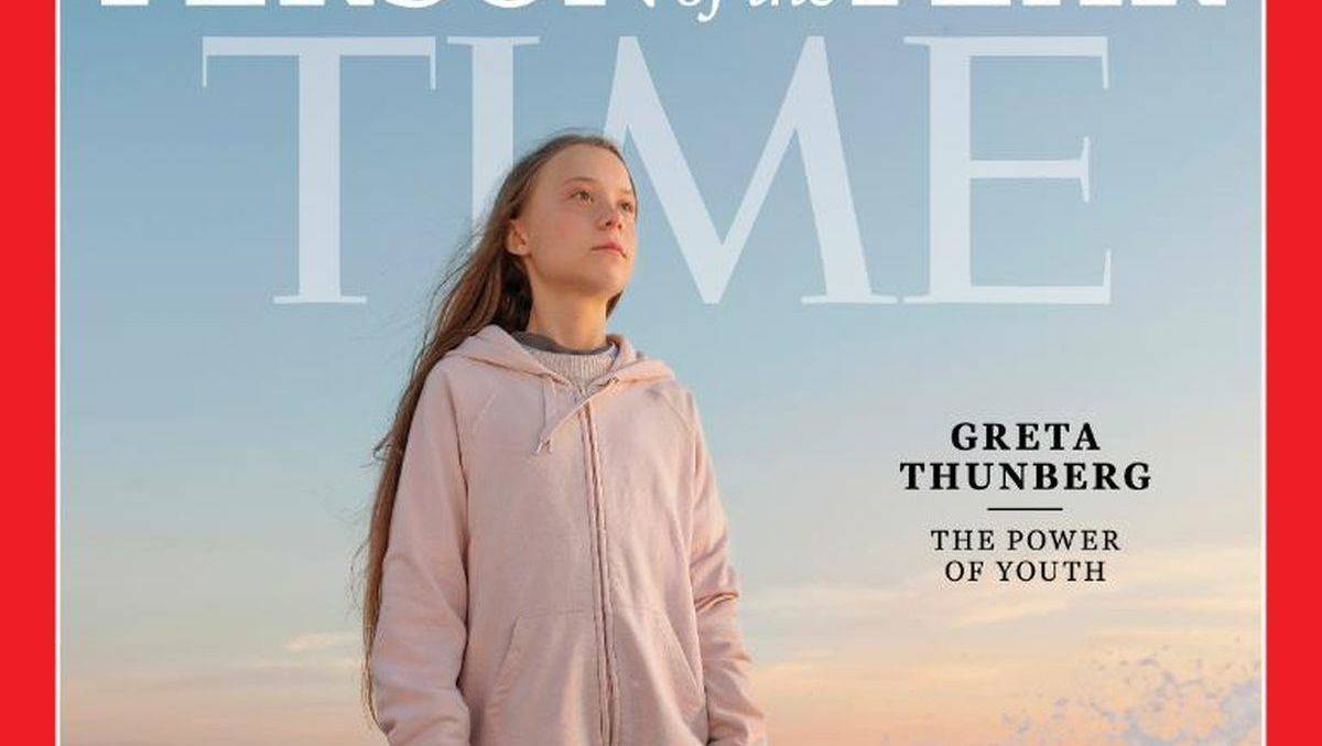 Greta Thunberg: Person des Jahres 2019 des Time Magazine (Cover/Ausschnitt).