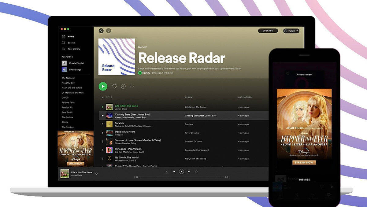 In der Playlist Release Radar von Spotify kann ab sofort Werbung eingeschaltet werden.