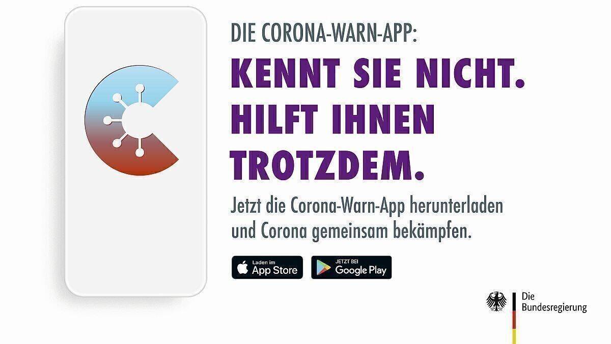 Die Bundesregierung wirbt für die Corona-Warn-App.