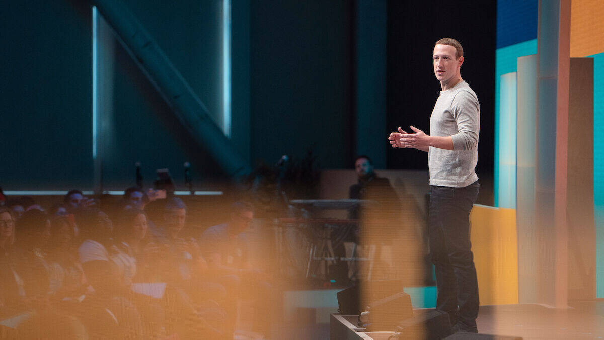 Mark Zuckerberg auf einer Konferenz 2019.