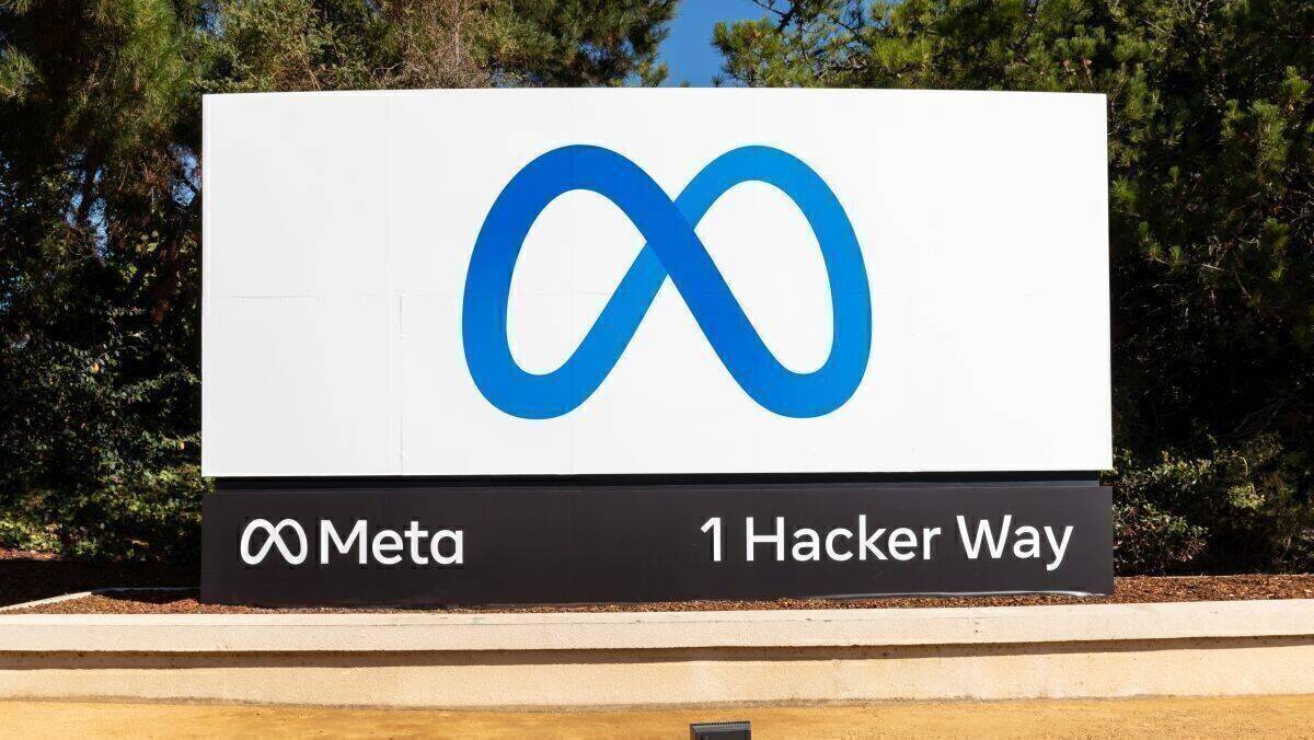 Das neue Logo des Facebook-Konzerns, der jetzt "Meta" heißt.